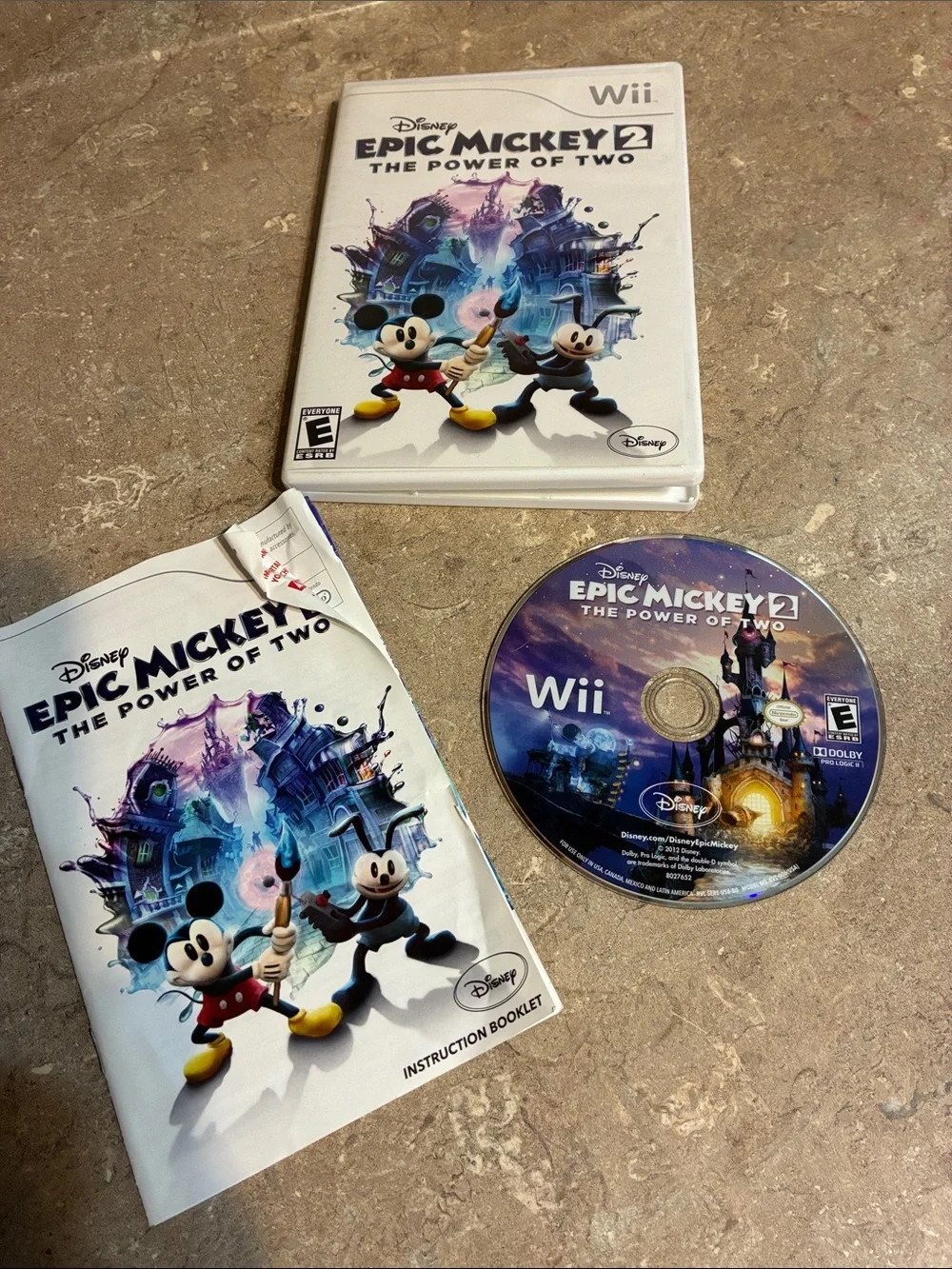 Disney Epic Mickey 2 Wii Game Set — White, Black, Purple Artwork